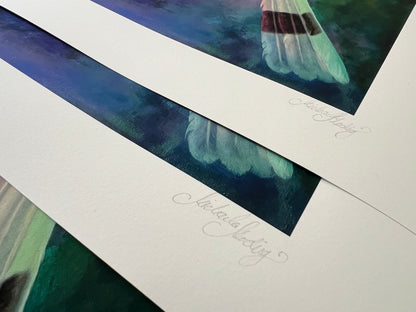 "Fancy Tea Bird" - Giclée Art Print -Limited series