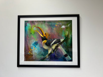 "Fancy Tea Bird" - Giclée Art Print -Limited series